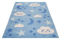 Tapis enfant tufté motif nuage et étoiles ,  lalelu Couleur bleu Smart Kids