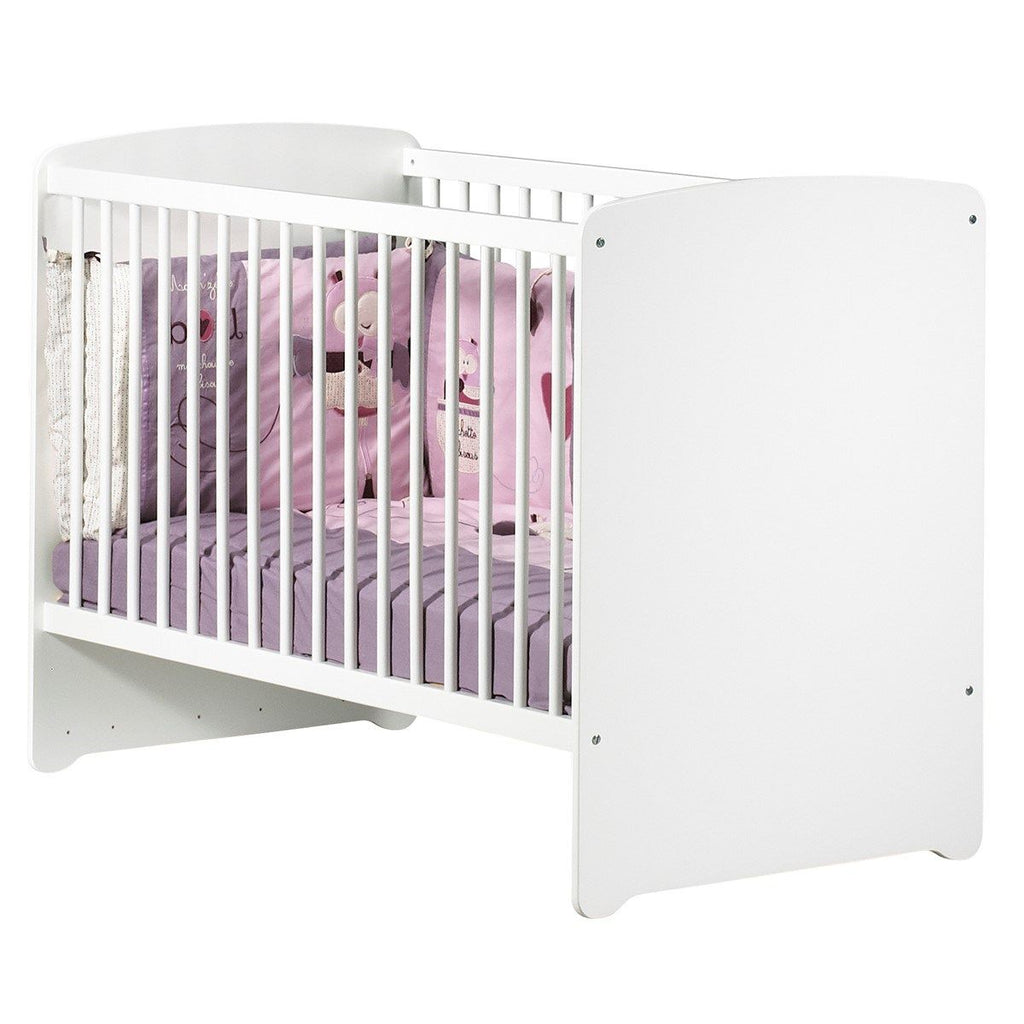 Lit bébé 120x60 en bois en bois blanc - basic Couleur blanc Baby Price