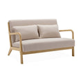 Banquette design en bois et tissu Lorens couleur beige Sweeek