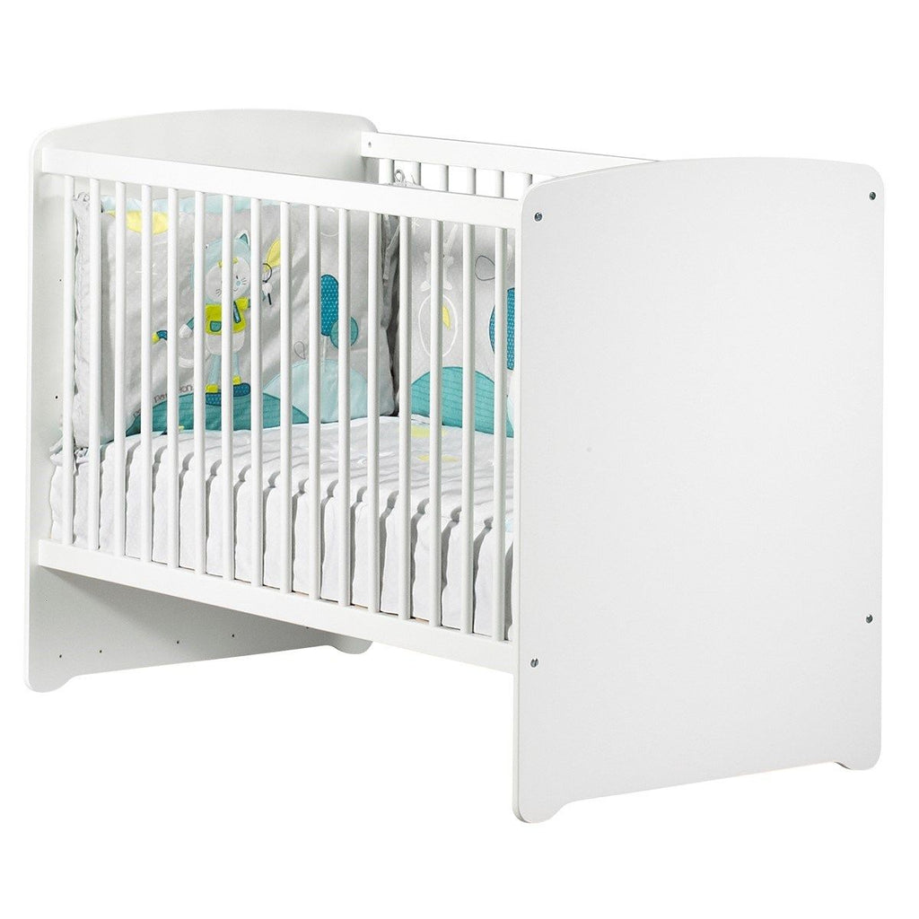 Lit bébé 120x60 en bois en bois blanc - basic Couleur blanc Baby Price