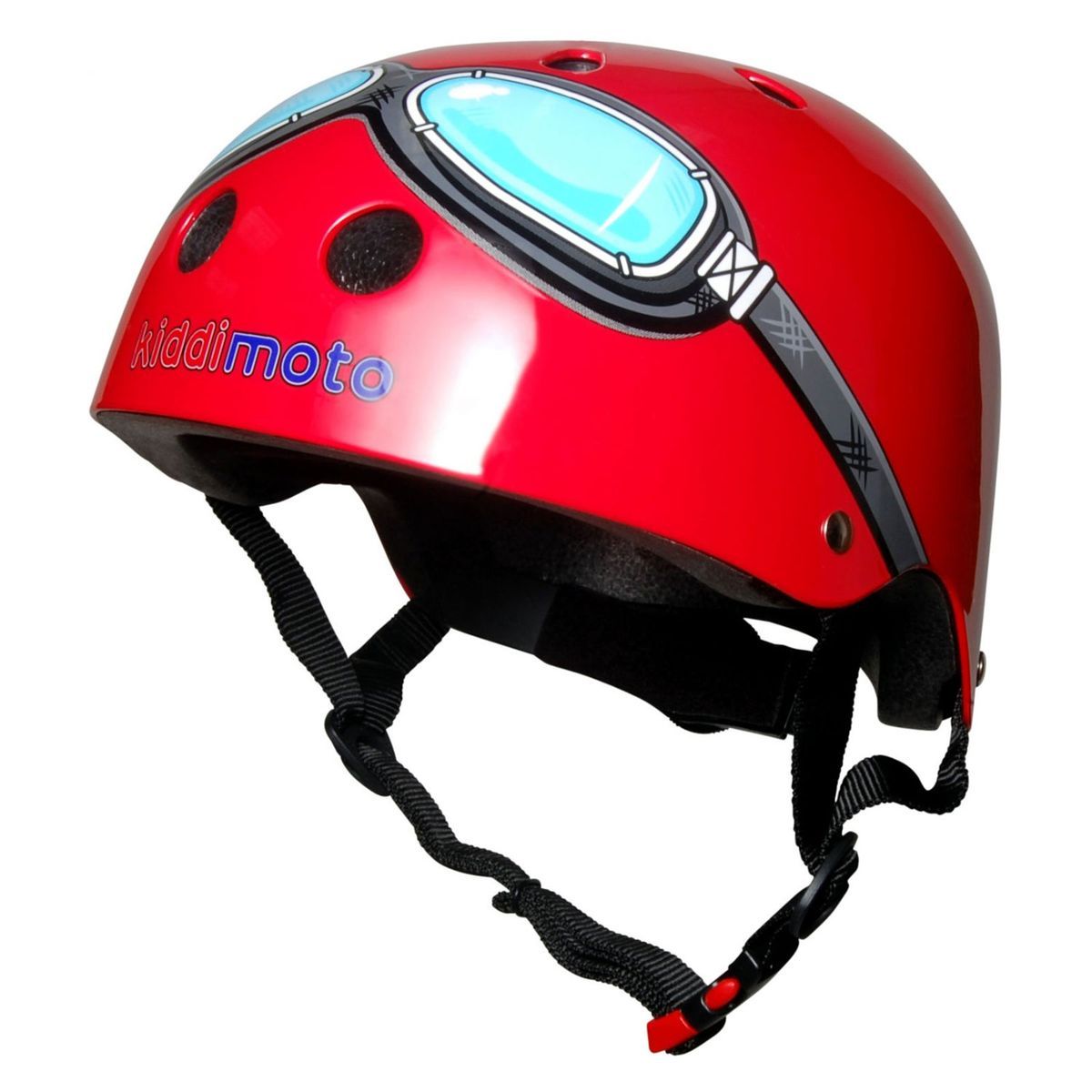 Casque de vélo : red goggle (taille m) rouge Kiddimoto