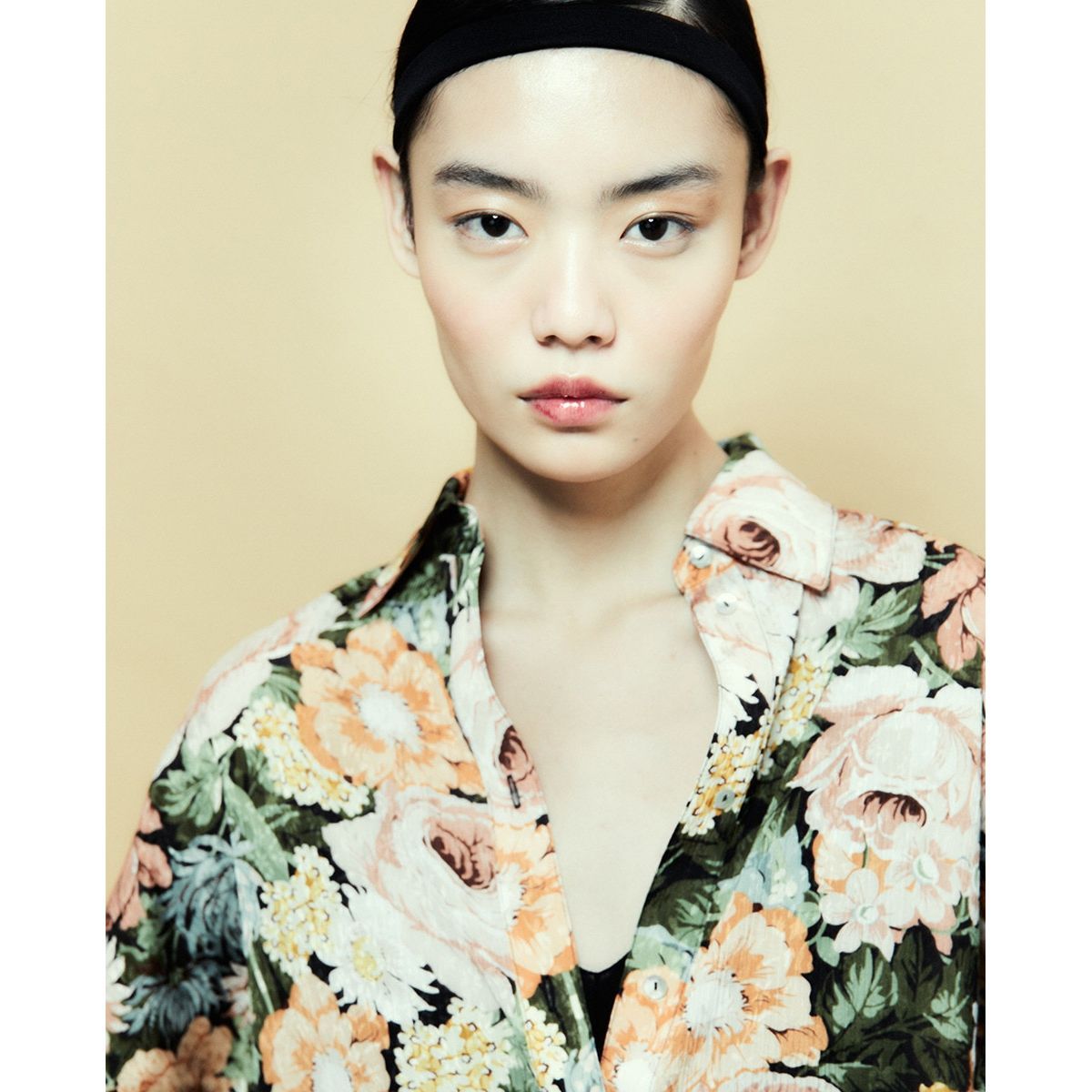 Chemise imprimé floral  noir Sfera