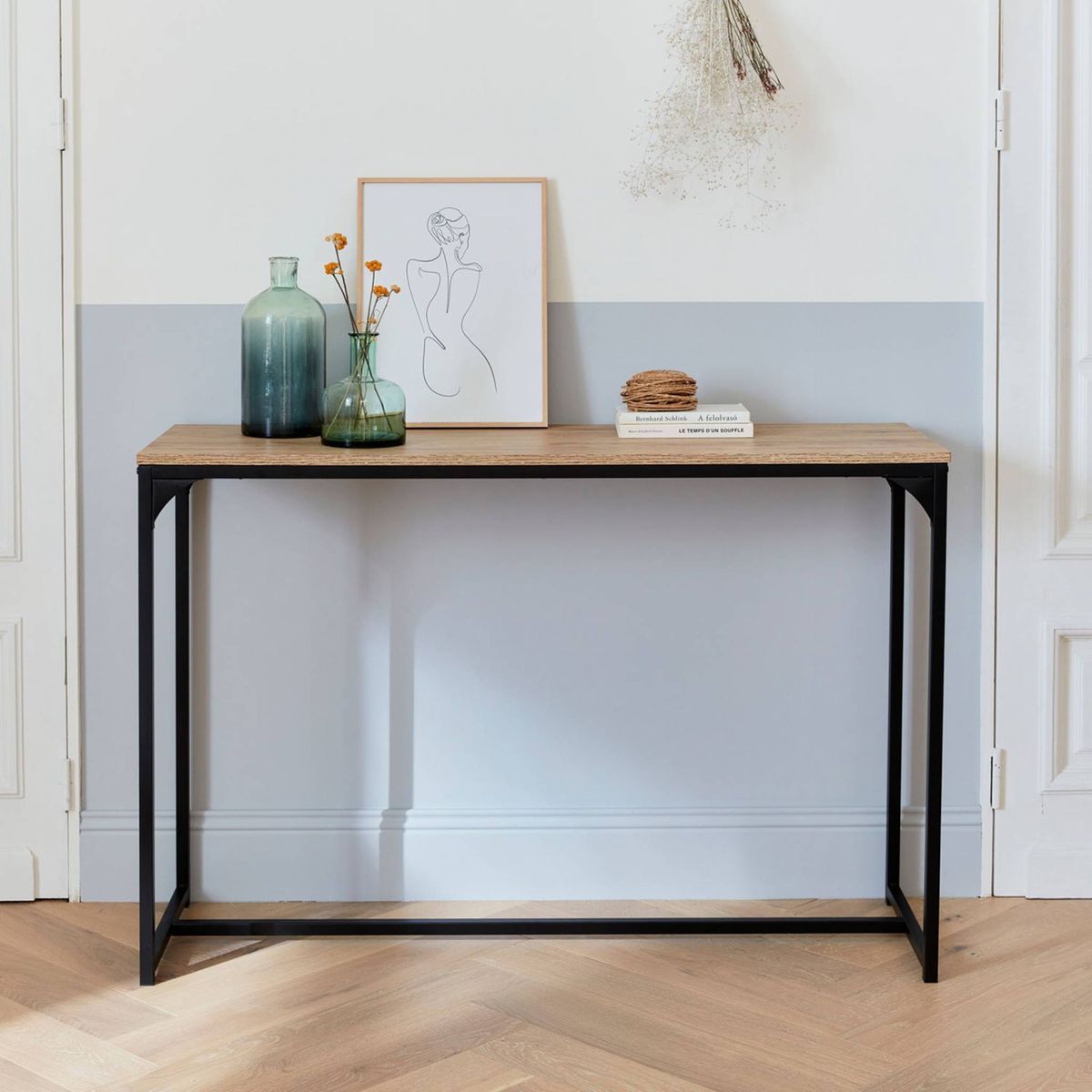 Console métal et effet bois loft Sweeek
