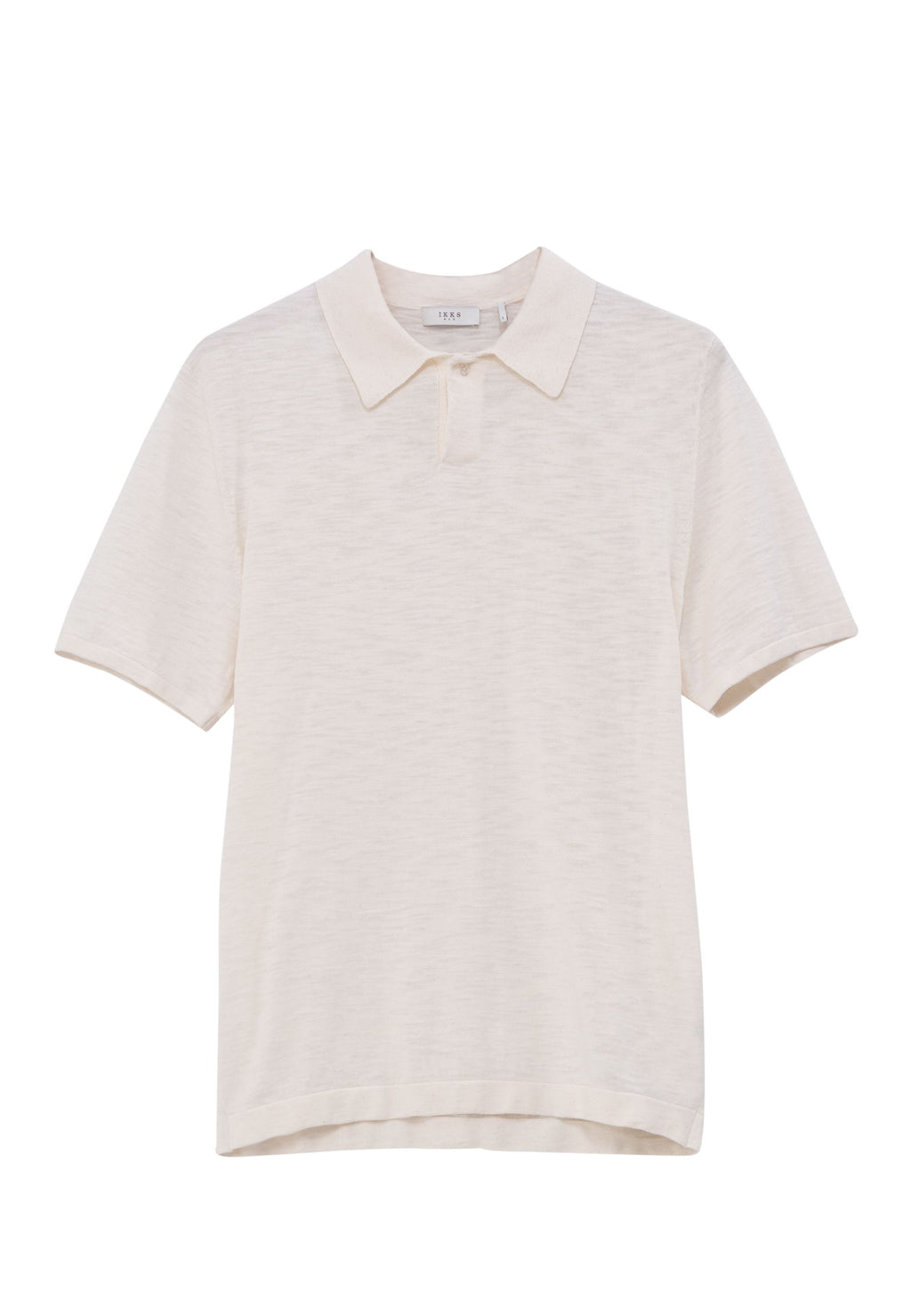 Polo en tricot flammé ecru Ikks