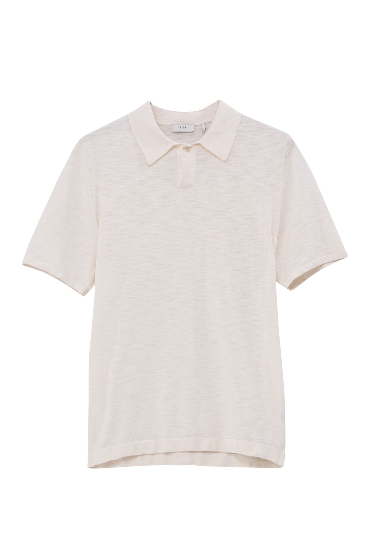 Polo en tricot flammé ecru Ikks