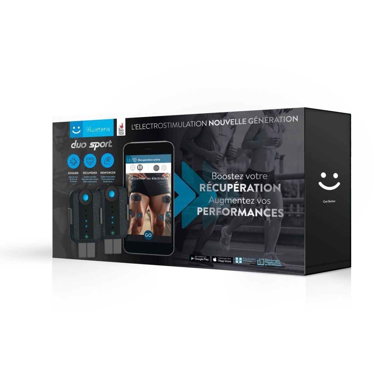 Appareil électrostimulation bluetens duo sport gris Bluetens