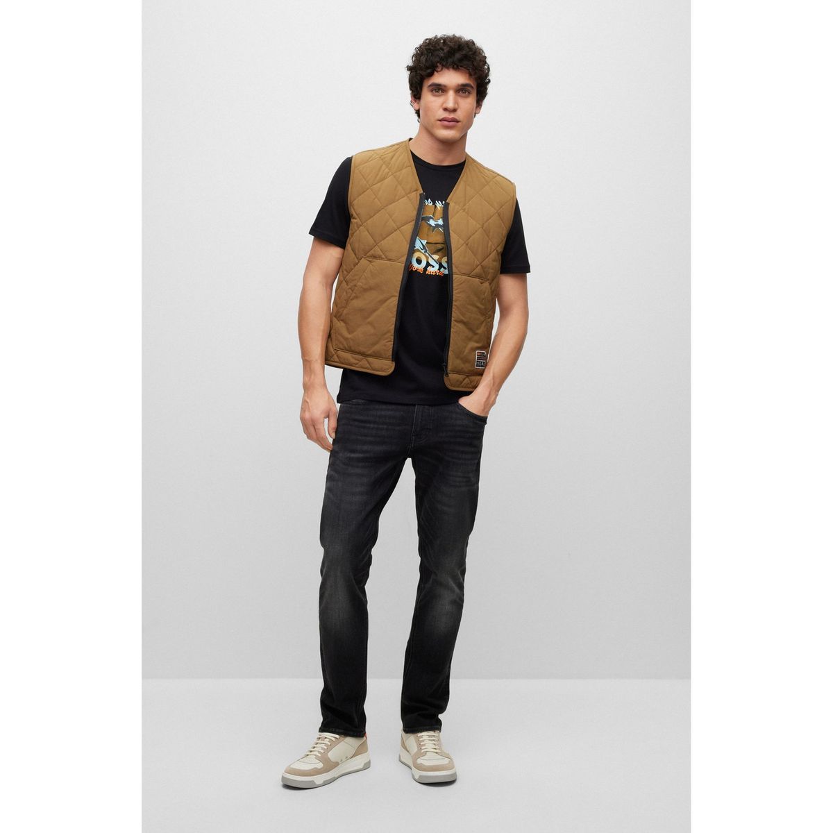Jean slim fit en denim stretch  charbon delaware bc-l-p  charbon Boss
