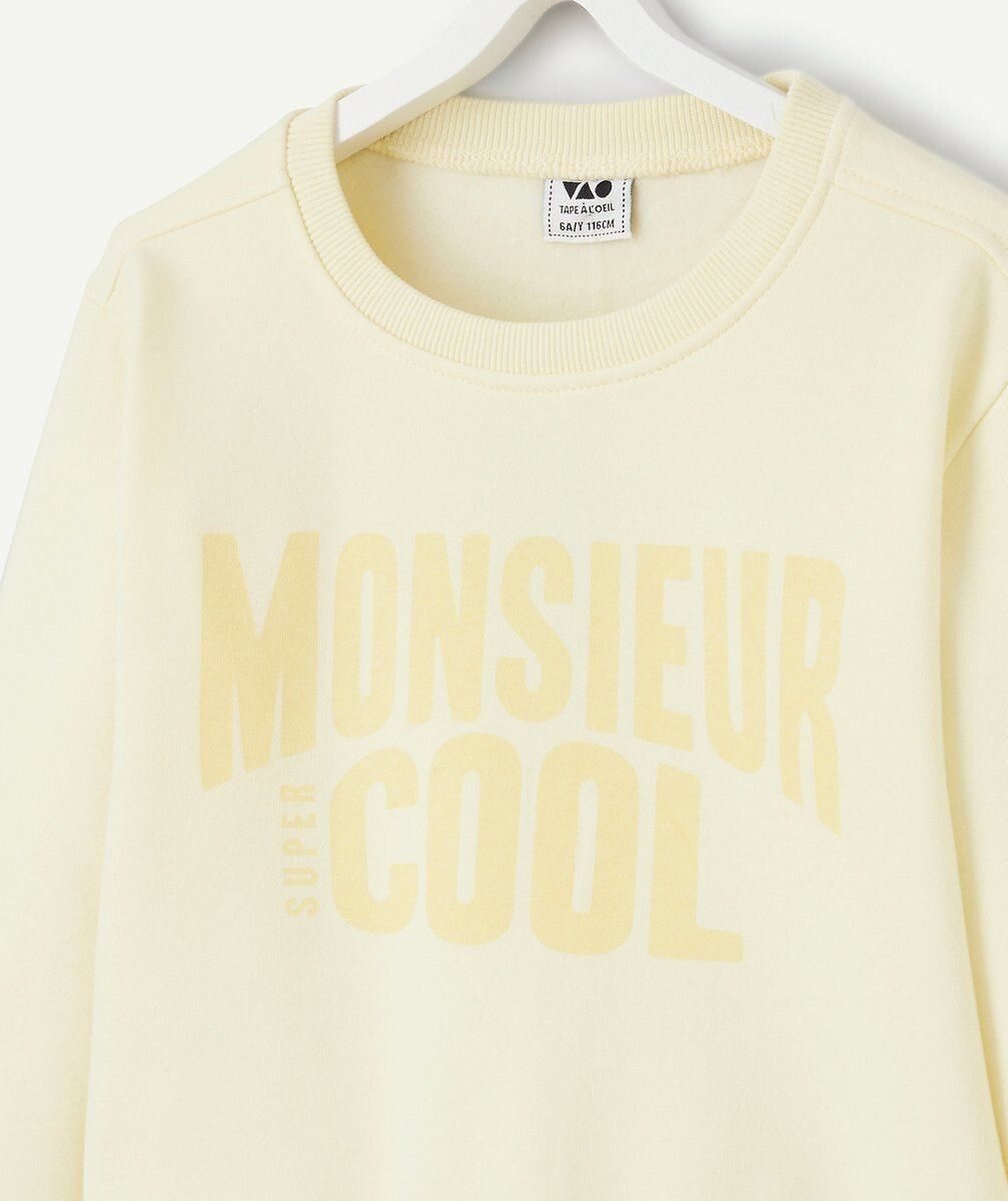 Sweat ml finn en molleton jaune Tape A L'oeil