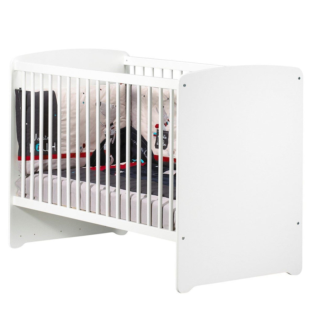 Lit bébé 120x60 en bois en bois blanc - basic Couleur blanc Baby Price