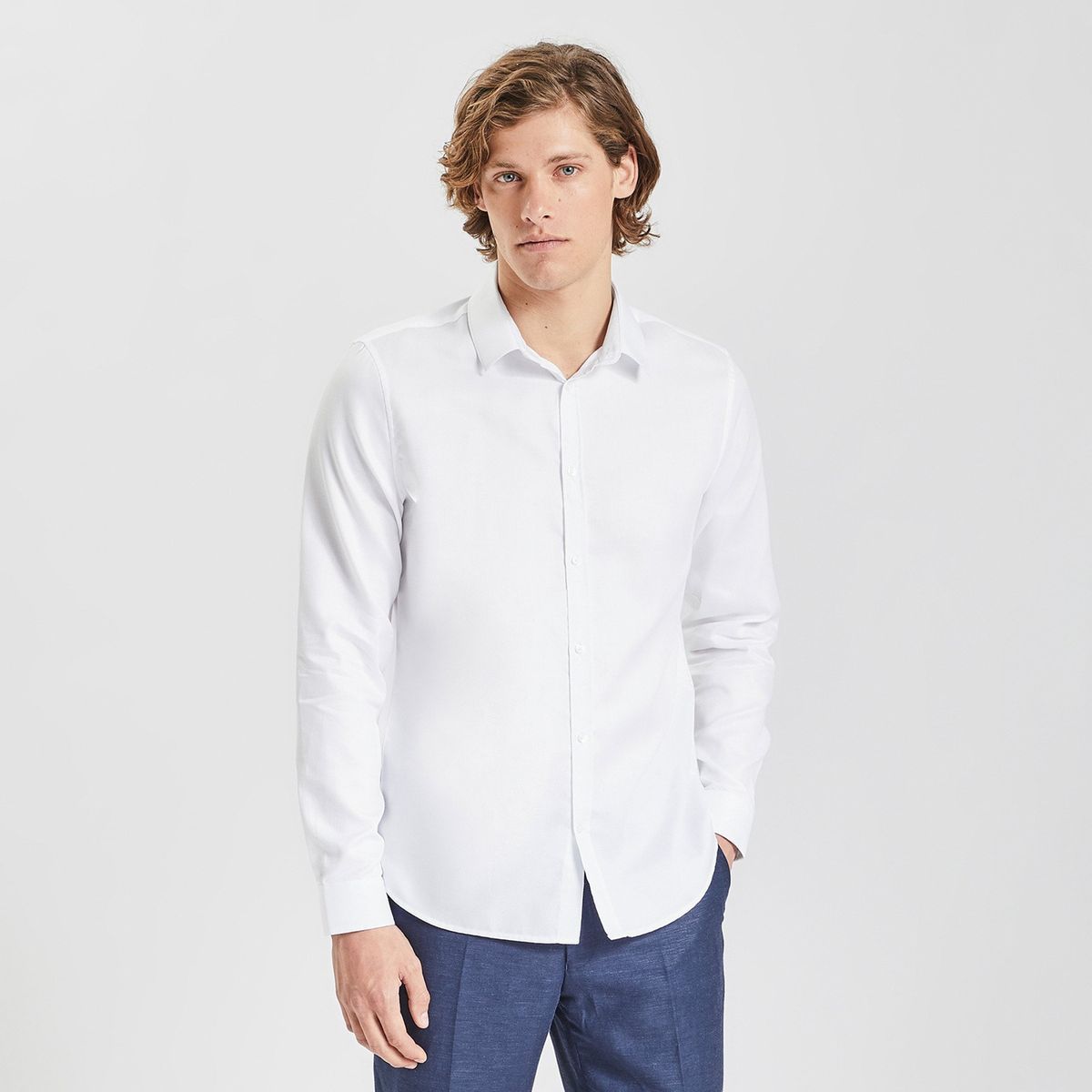 Chemise forever slim unie coton Jules