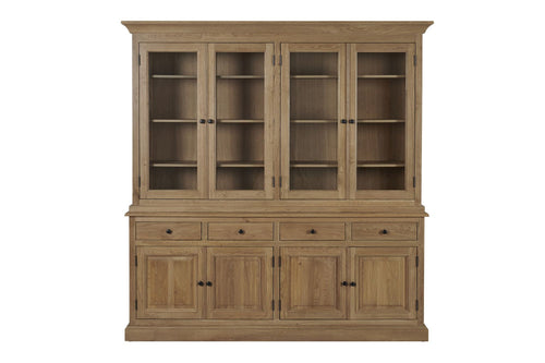 Buffet vaisselier en chêne 4 portes vitrées 4 tiroirs 4 portes bois - victoria Couleur bois clair Hellin, Depuis 1862