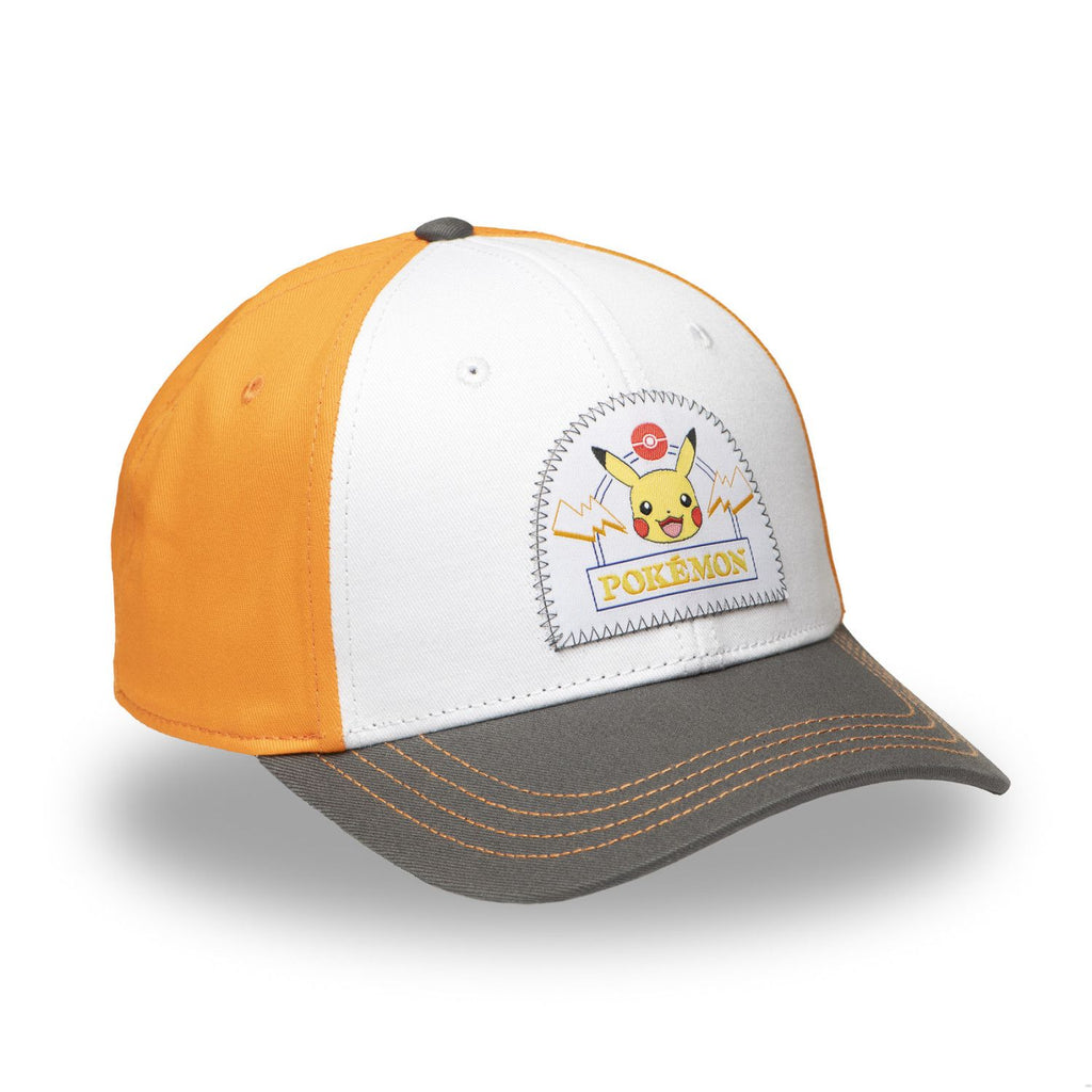 Casquette pokemon pikachu blanc/orange/gris Freegun