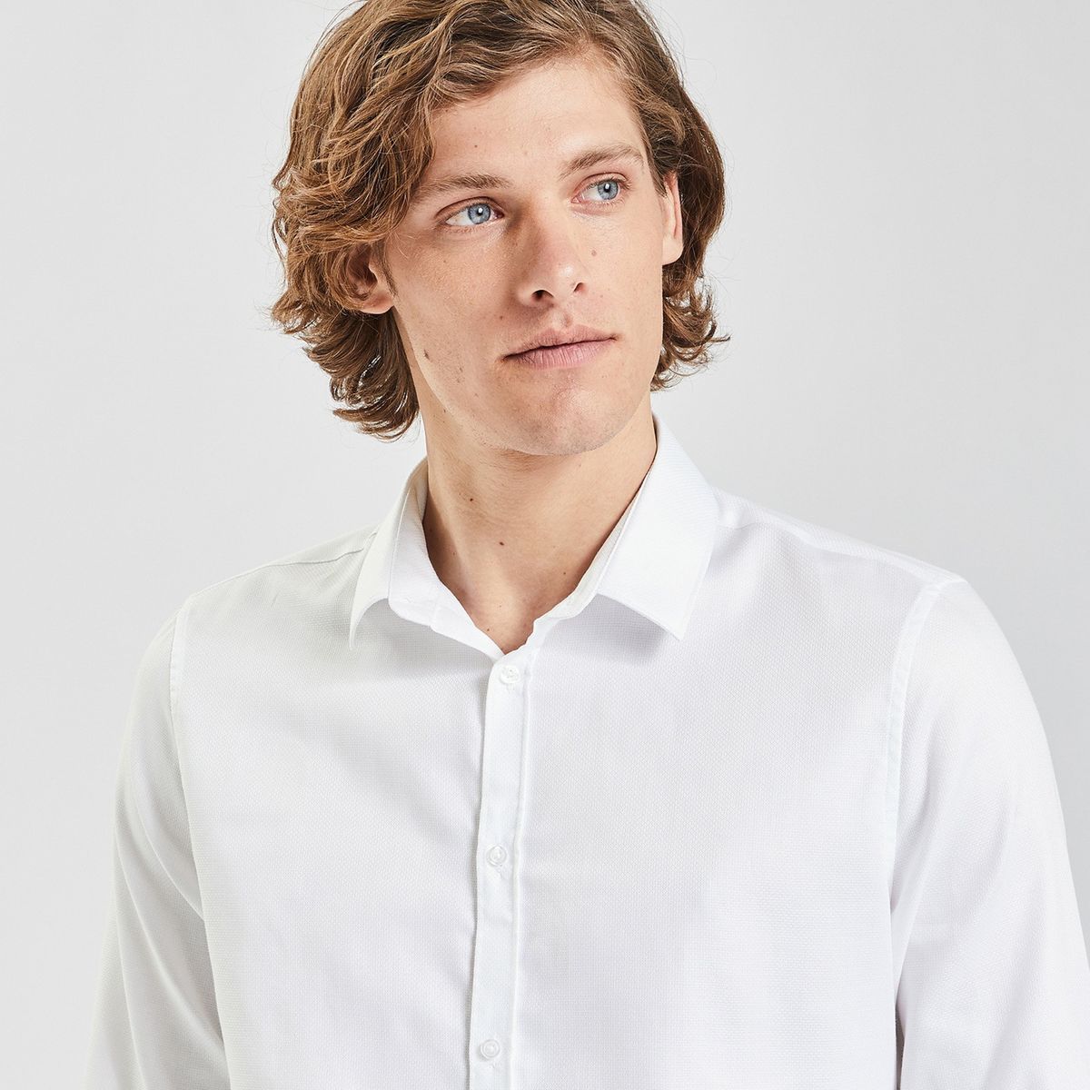 Chemise forever slim unie coton Jules
