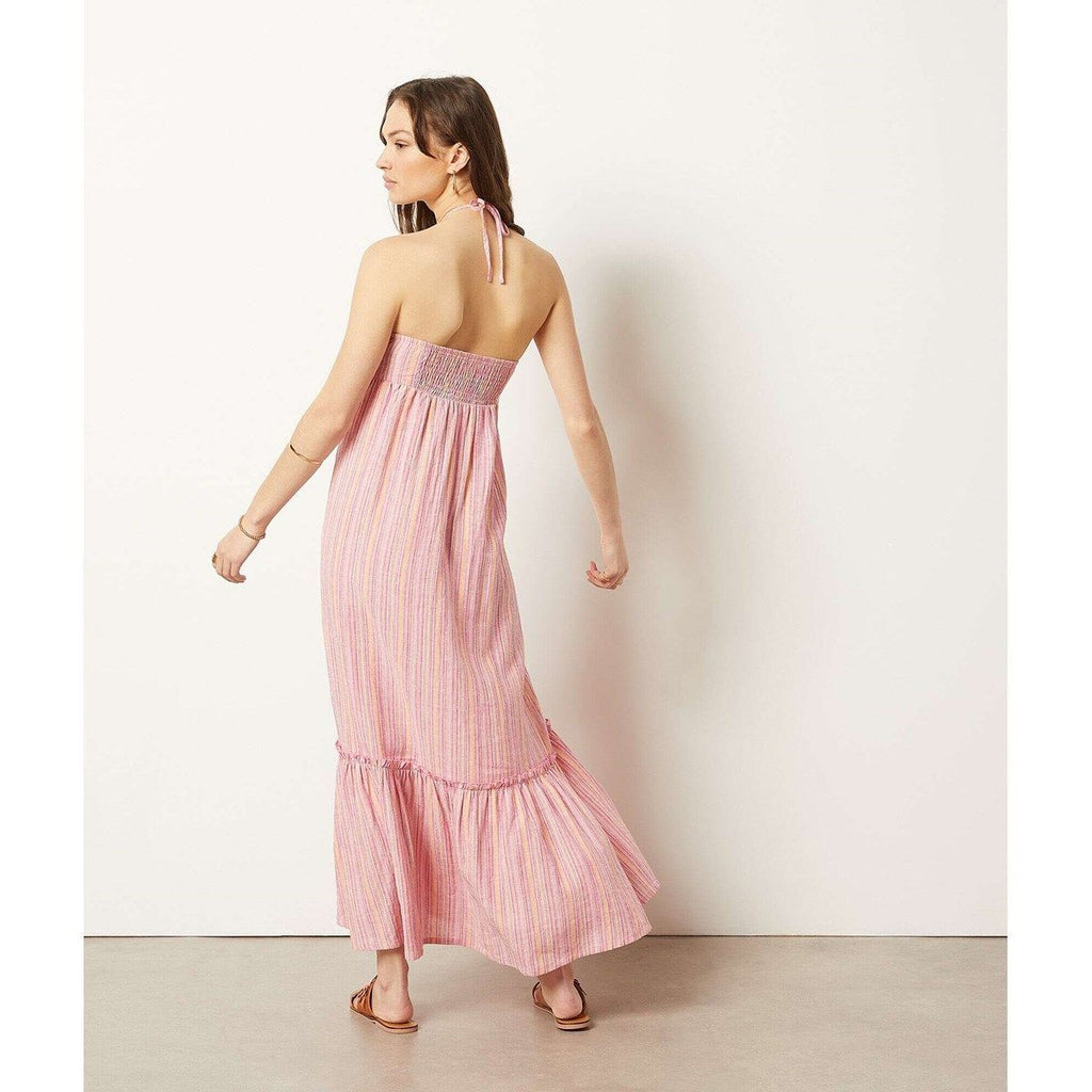 Robe longue en lin mélangé candice rose Etam