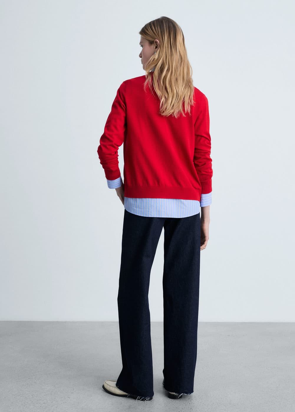 Cardigan côtelé en mélange de soie de mûrier Mango