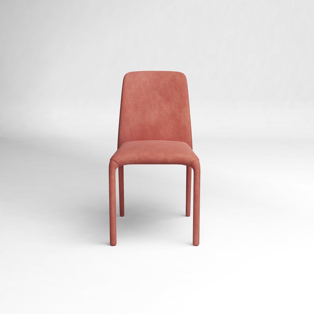 Lot de 4 chaises empilables oskar velours  Couleur corail Sia