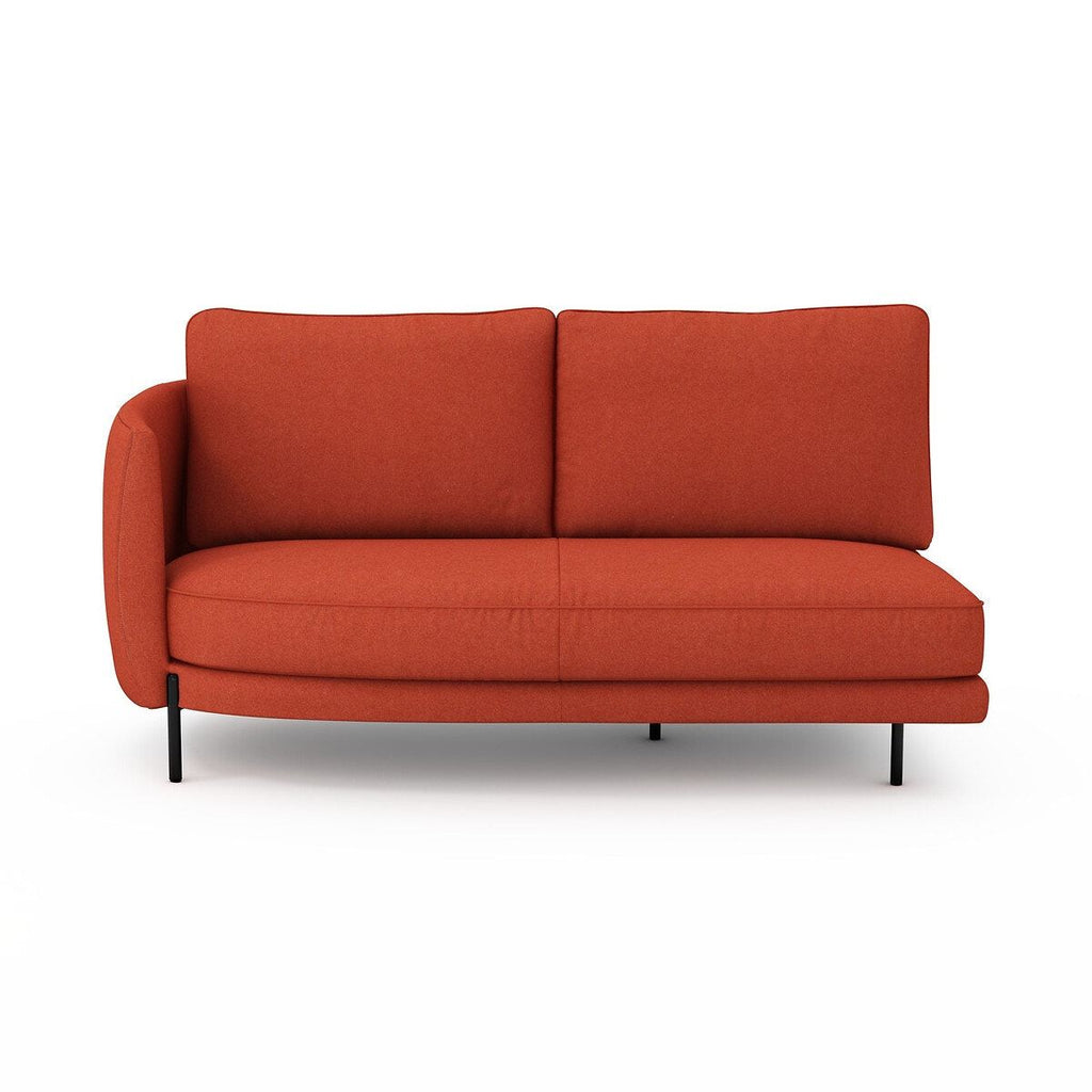 Demi-canapé Flanelle, design Arcus par E. Gallina, coloris potiron AM.PM