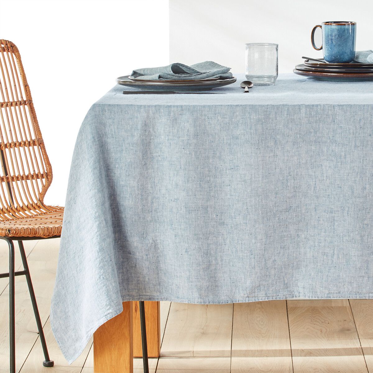 Tablier en lin lavé chambray victorine gris chambray La Redoute Interieurs