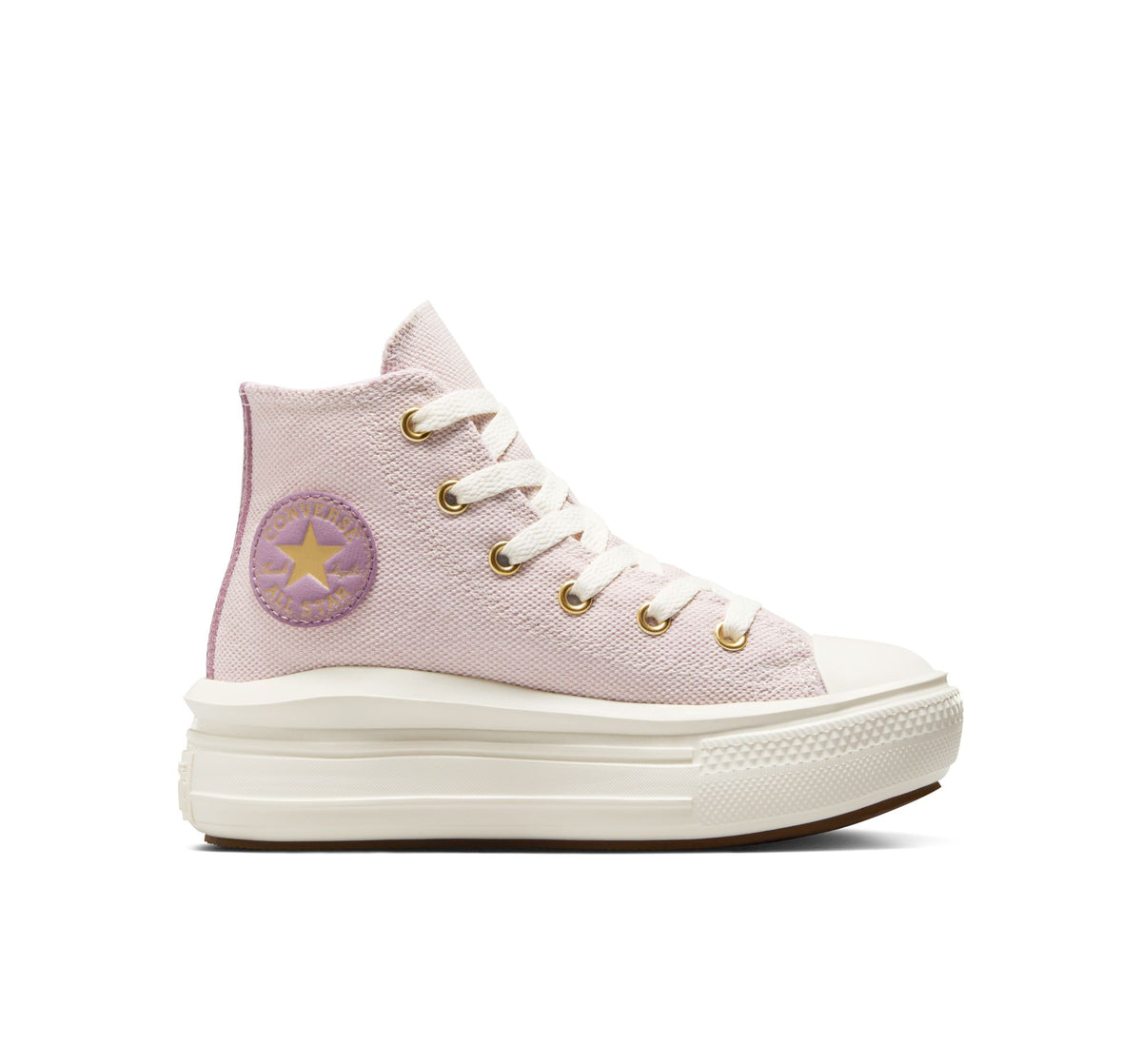 Baskets chuck taylor all star move platform gold luxe violet poussière/écru/or Converse