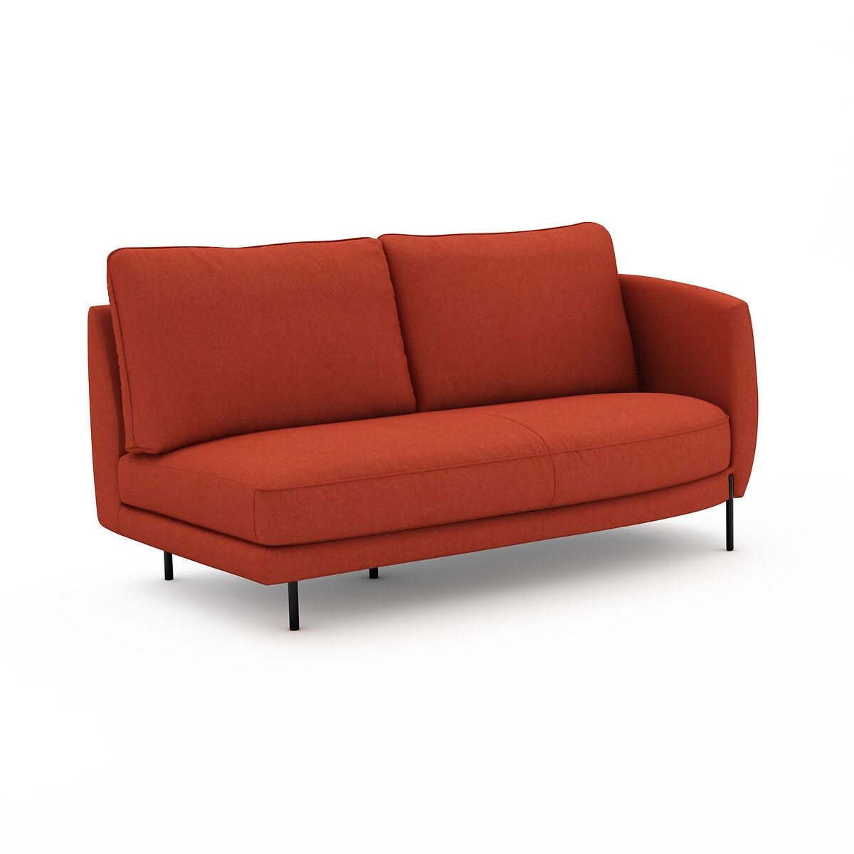 Demi canapé flanelle, arcus design e.gallina  Couleur potiron Am.Pm