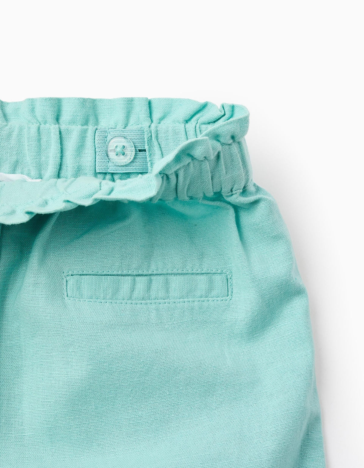Pantalon en coton et lin bleu clair Zippy