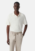 Polo en tricot flammé ecru Ikks
