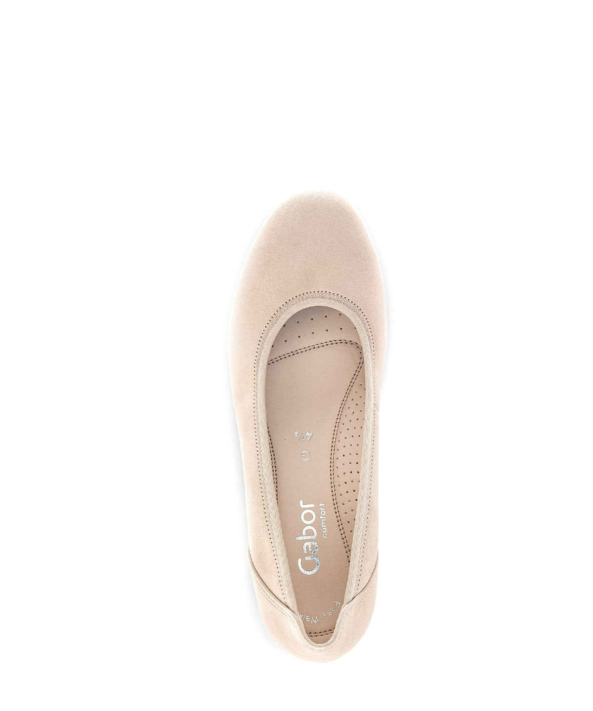 Ballerines compensées en daim à talon compensé recouvert Gabor