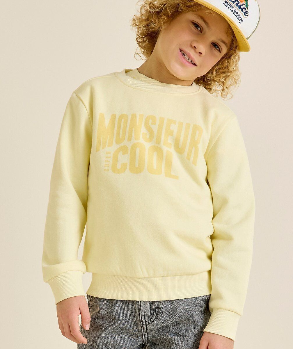 Sweat ml finn en molleton jaune Tape A L'oeil