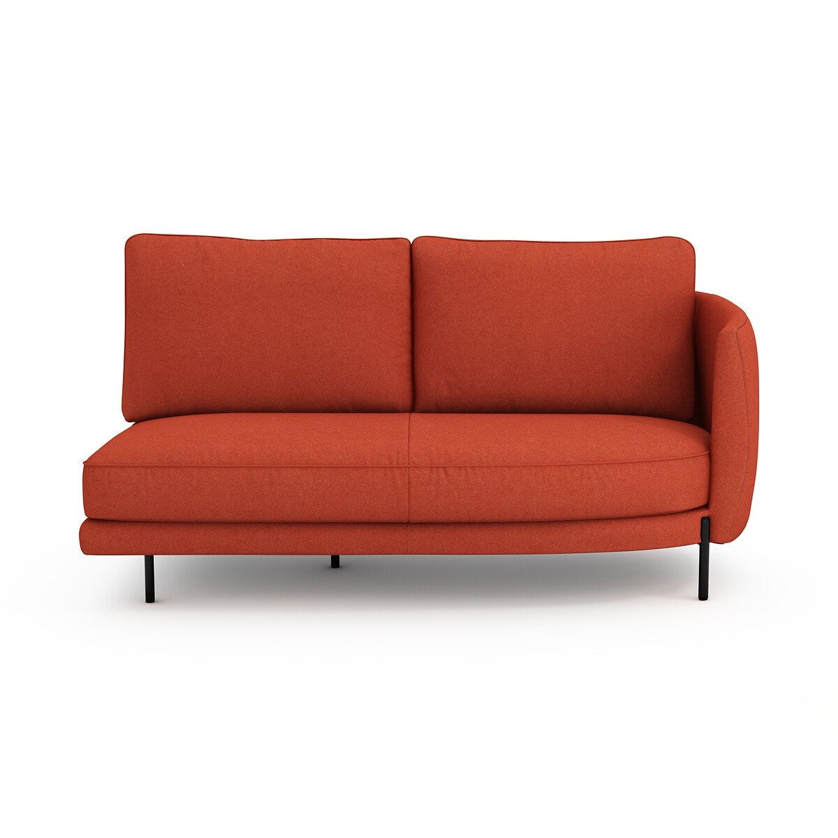 Demi canapé flanelle, arcus design e.gallina  Couleur potiron Am.Pm