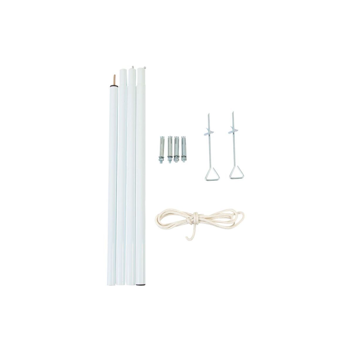 Kit de fixation pour toiles solaires blanc Hesperide
