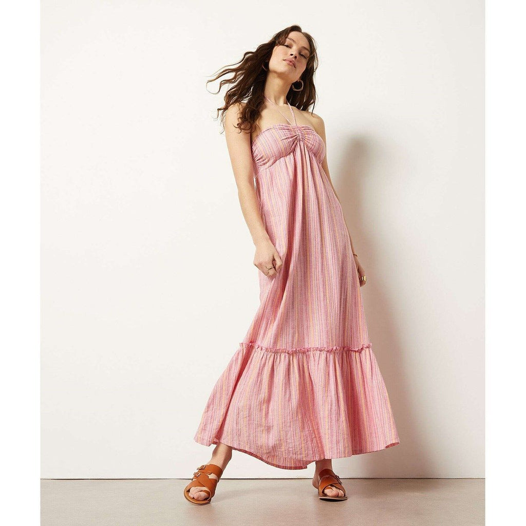 Robe longue en lin mélangé candice rose Etam